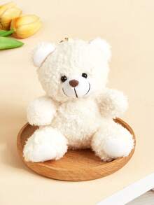 1个新款卡通卷毛泰迪熊毛绒玩具钥匙扣挂件，可爱钥匙圈，手机壳配件，包包挂饰，汽车钥匙链，背包装饰，适合休闲外出、秋冬季、婚礼、生日、节日，可作为送给男友、女友、家人、老师、好朋友、同学的礼物 - 彩色 - 查看 15