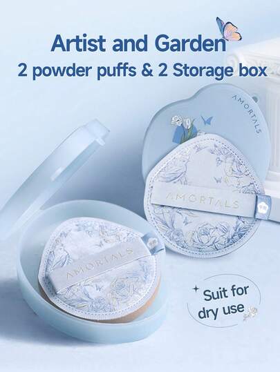 Amortals 2pcs Makeup Sponges + 2pcs Sponge Cases, Pastel Blue Cotton Candy Shaped Thick Sponge Makeup Blender Set, Suitable For Beginners, Makeup Artists, Gifts, Dates, Weddings, Christmas, Halloween, Thanksgiving, Graduation, Parties, Festivals, Camping, Outdoor, School Events, Cosplay, Highest Makeup Vibe,Giveaways,Travel,Cheap Stuff,Travel Essential