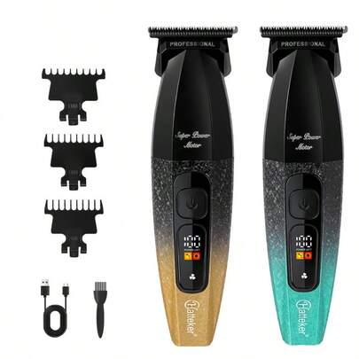 1个HATTEKER USB可充电渐变理发器，男士智能电动理发器，家用