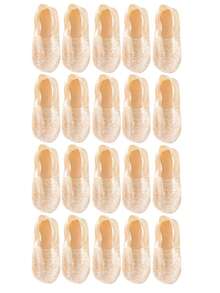 1/5双 时尚女士夏季蕾丝花边短袜 硅胶防滑隐形薄款透气船袜 - 彩色 - 查看 19