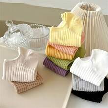 5 pares/8 pares de calcetines cortos invisibles, versátiles y de moda, finos y con rayas de dopamina para primavera y verano - Multicolor - Ver 6