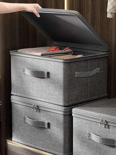 Classic Style, Canvas Material, Rectangular Shape, Waterproof, Multi-Purpose Clothes Storage Bin For Wardrobe Organization