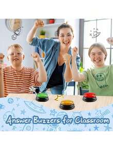 Game Buzzer, Quick Response Desktop Game Buzzer, Classroom Children's Quick Response Game, Quiz, Party - Multicolor - View 3