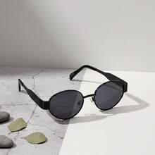 1副男女通用椭圆形/方形小框高品质个性化简约时尚眼镜，适合休闲、旅行、派对、海滩、日常佩戴 - 彩色 - 查看 11