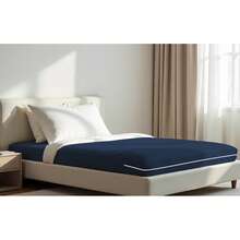 Double Gel Knit Mattress Cover With Zipper - 藏蓝色 - 查看 14