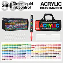 366/360/288/240/168/120/72/60/36/24/12 Colors Acrylic Marker Pens, Student Art Professional Drawing Soft Tip Markers, Compact Paper Stackable For DIY Coloring Books, Suitable For Glass, Stone, Waterproof Body Art, Christmas Gift - Multicolor - View 27
