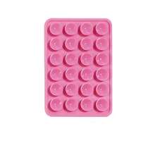 Kit Of 2 Silicone Suction Cup Cell Phone Holders For Mounting On Mirrors And Surfaces - Fast Shipping - 玫瑰紅 - 查看 1