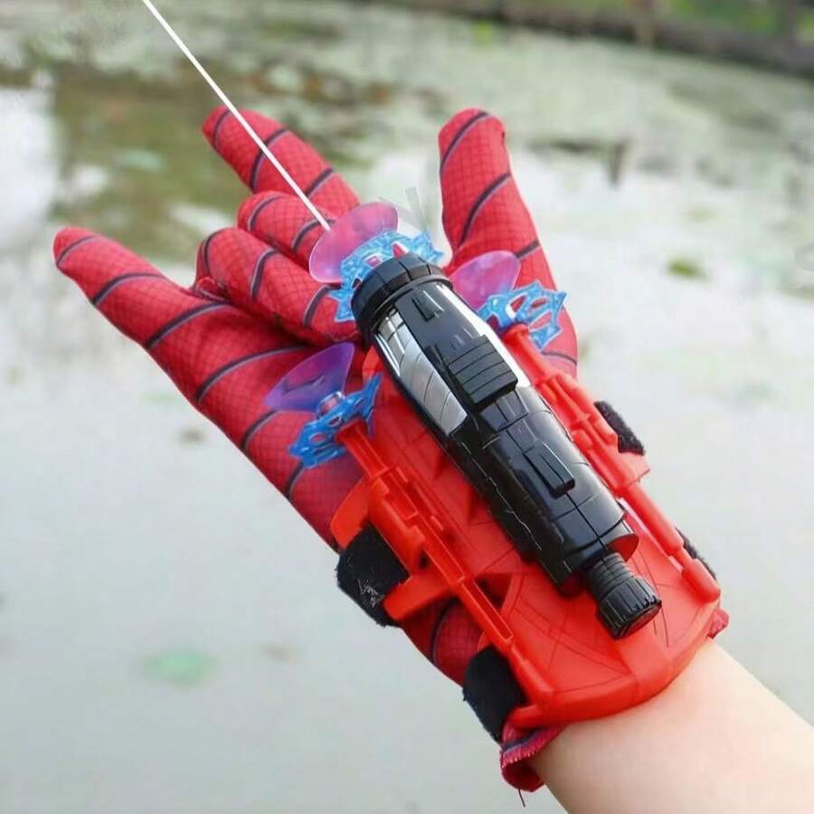 蜘蛛发射器玩具吸盘英雄腕式发射器蛛网弹射器蜘蛛射手粘墙软弹枪蜘蛛蛛网发射器蜘蛛英雄弹射器蛛网手套高科技玩具软弹