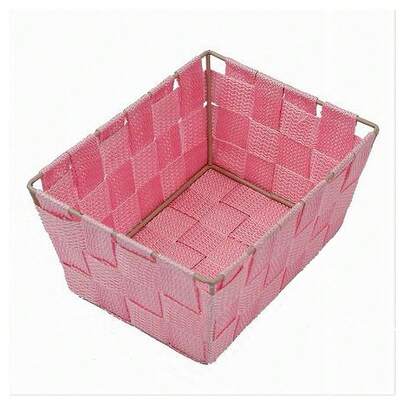OISE ART STORE Portaoggetti Organizer Multiuso Bagno Camera Cucina Tessuto Rosa 19x14x9cm 79011 -