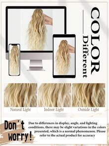 Tóc giả đuôi ngựa dài 12 inch, kiểu cổ điển, xoăn nhẹ, có kẹp càng cua, thích hợp cho nữ (Màu nâu gừng) - Nhiều màu - Xem 11