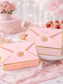 20 Stücke rosa Geschenkboxen, klassische Umschlag Geschenkboxen für Hochzeitsgeschenke, Geburtstagsparty Geschenkverpackung, elegante Party Geschenktüten, Babyparty Gastgeschenke Box, Geschenkbox für Babyparty Dankeschön, Hochzeitstischdekoration, Küchen Backen Verpackungszubehör, Süßigkeitenbox, Hochzeit Geburtstag Party Bedarf, Hochzeitsgeschenke, Geburtstagsgeschenke - Pink - Übersicht 2