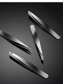 4pcs/Set High Precision Eyebrow Tweezers Stainless Steel Eyebrow Hair Removal Tool Kit - Multicolor - View 10