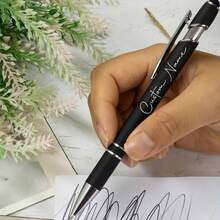 2pcs (1 Pen + 1 Pen Box) Customized Ballpoint Pen Set With Name And Gift Box, Personalized Gel Pen, Black Ink, Writing Tools For Graduation And Corporate Gift - Pen + Pen Case Customization - View 4