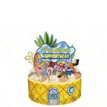 SpongeBob SquarePants Đồ dùng dùng một lần cho tiệc sinh nhật chủ đề Anime: Đĩa, băng rôn, đồ trang trí bánh, cờ treo, bóng bay, đồ trang trí sinh nhật. - Nhiều màu - Xem 14