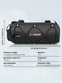 Bolsa de manillar de bicicleta X-TIGER, cesta de bicicleta, bolsa delantera de bicicleta, bolso de hombro, bolso de cintura, adecuado para bicicleta deportiva, accesorios de bicicleta profesionales - Negro - Multicolor - Ver 9