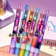 【K-POP粉丝美学】K-POP女团主题0.5mm自动铅笔套装展示包 - 多种鲜艳角色图案可伸缩铅笔，配有便携保护盒和高品质笔芯，书写流畅，笔尖细。 - 彩色 - 查看 8