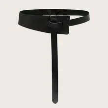 1pc Women's Versatile Waist Belt, Soft & Fashionable Knotted Wide Waist Cincher For Coats & Dresses - Diagonal Knot Waist Belt - View 2