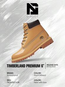 Timberland 6" Premium Waterproof Patent Boots Finch Wheat (GS) – Lifestyle Sneakers – Shoes For Women - Vintage - Spring & Summer-Classic Wheat Color, Warm & Durable, Outdoor To Everyday Casual Wear - Mother's Day Gifts-Father's Day Gift – TB0A6BETA3K - Chim sẻ/Lúa mì - Xem 6