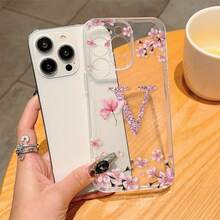 1 chiếc ốp lưng điện thoại TPU trong suốt chống sốc toàn thân hình chữ V in hoa, cá nhân hóa, tương thích với iPhone 17 16 15 14 13 12 11 Pro Max, A55/54/53/52/51, S25/24/23/22/21 Ultra, phiên bản quốc tế, không phải phiên bản nội địa. - Trong sáng - Xem 2