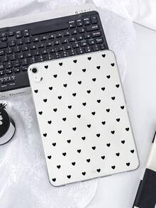 1个TPU软壳，带小爱心图案，兼容iPad Mini 1/2/3/Mini 4/Mini 5/Mini 6/Mini 7/Air/Air 2/9.7/10.2/10.5/Air 4/Air 5/10.9/Pro 11英寸/第十代/Air 11英寸 (M3) 2025/Pad (A16) 11英寸第十一代 2025、A7/A8，轻薄超薄软壳，简约/卡通/个性化/创意/可爱设计，TPU平板电脑保护套，透明外壳，无笔槽，不含平板电脑。 - 彩色 - 查看 3