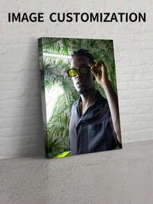 1 Stück personalisierter Foto-Leinwanddruck, Paar Wandkunst, personalisiere dein Foto, personalisierbare Leinwandkunst mit Holzrahmen - personalisiertes Familienfoto & Action-Aufnahmen, Muster, geeignet für Wohnzimmer, Schlafzimmer oder Büro Dekoration, gemütlicher Raumakzent, hochwertige Reproduktion, gerahmte Leinwandkunst, Valentinstag Geschenk, Wanddekoration, personalisierter Leinwandmalerei - Mehrfarbig 3 - Übersicht 2