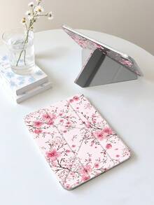Cherry Blossom Tree Pattern Tablet Case Compatible With IPad Air 11-Inch M3 2025 / M2 2024, IPad Air 5th Generation 2022 , IPad (A16) 11 Inch 11th Generation 2025,Compatible With Samsung Galaxy Tab,Kindle Paperwhite 12th Gen 2024, Clear Back ,Fashion Pattern Protective Case,Autlueomatic Sleep And Wake-Up Function, Airbag Protection, Suitable For Gifts And Office Use - Multicolor - View 4