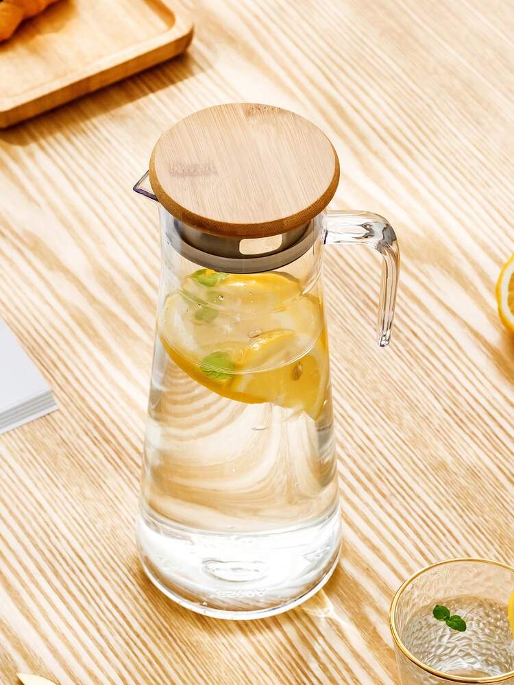 1pc Water Pitcher With Lid & Spout - Hot/Cold Beverages, Heat-Resistant, Ideal For Iced Tea, Lemonade, Refreshments - Multicolor - View 6