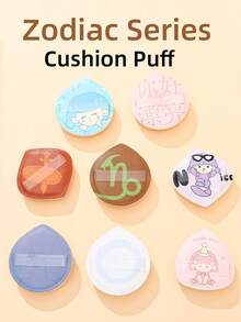 2pcs Zodiac Makeup Sponge Puff, Lightweight Breathable Makeup Sponge Pads, Thick & Soft, Suitable For Beginners, Makeup Artists, Christmas Gifts For Girlfriends/Daughters, Travel, Cosplay, Work, Daily Use, Y2K Style, Makeup, Inexpensive, Room Decor, Vanity, Travel, Bedroom, Cosmetics, Sponge, Makeup Tools, Affordable Items, Gifts, Women Gifts, Christmas Gifts - Multicolor - View 6