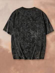 3pcs/Set Summer New Casual Tie-Dye Round Neck Short Sleeve T-Shirt, Fashionable & Versatile Women Tops - Black and Pink and Brown - View 7