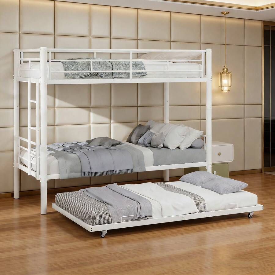 Kids Bed Frames, Headboards & Footboards - White + Iron + Bedroom - View 1