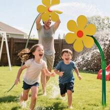Dancing Flower Play Crazy Daisy Sprinkler Outside Toddler Sprinklers Set With Water Hose 33ft For Splash Fun In The Yard Backyard Toddlers Shower Garden Trampoline Water Play Sprinkler Dog Toy - As Pic - View 4