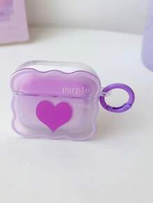 Purple Ombre Heart Background Protective Case Compatible With Apple Wireless Charging Case, Scratch-Resistant And Shockproof - Lilac Purple - View 11