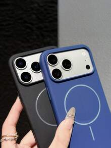 极简哑光磁吸手机壳，适用于 17/16/15/14/13/12/11 - 黑色 - 查看 4