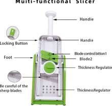 Máy cắt rau củ đa năng an toàn, máy bào khoai tây gia dụng, máy thái/cắt hạt lựu rau củ, máy cắt rau củ an toàn dạng đứng, máy bào thực phẩm, máy thái trái cây, máy thái khoai tây chiên, phụ kiện nhà bếp, dụng cụ gia dụng nhỏ. - màu xanh lá - Xem 3