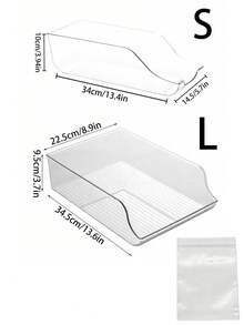 Stackable Automatic Roll-Out Design Refrigerator Cabinet Pantry Food Can Beverage Storage Rack, Clear Transparent, Space-Saving, Easy Access, Suitable For Kitchen And Apartment, Unisex Kitchen Storage Organizer - Clear - View 6