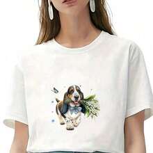 1张/2张/3张装耐用持久热转印贴纸，图案为悬挂的花朵斗牛犬，适用于DIY T恤、卫衣、牛仔裤、连帽衫、背包、夹克、手提包、枕头等。 - L+S - 查看 6