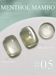 MISS SHAKA 10毫升 冬春美甲 情人节 绿色玻璃珠 猫眼凝胶指甲油 2026 冰透明白色 薄荷曼波风格指甲油 美甲沙龙家用DIY美甲用品 - 彩色 - 查看 15