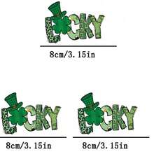 1pc/2pcs/3pcs St. Patrick's Day Letter Heat Patch, Durable Long-Lasting Heat Transfer Sticker For DIY T-Shirts, Sweatshirts, Jeans, Hoodies, Backpacks, Jackets, Handbags, Pillows - L+S - View 5