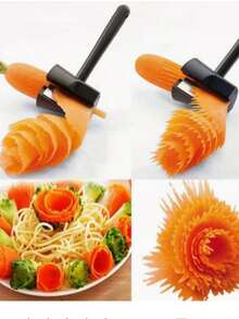 Multifunctional Stainless Steel Spiral Slicer, Suitable For Salad, Vegetable And Fruit Slicing, Can Slice Carrots And Cucumbers - Multicolor - View 11