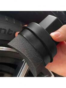 1pc Car Tire Waxing Sponge Car Wax Applicator Pad With Lid Curved Easy Waxing Tire Sponge Tire Cleaning Tools Detailing Brush - Multicolor - View 8