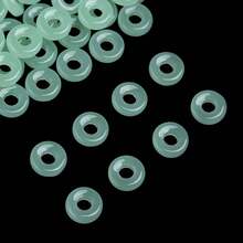 20/30/50pcs,10/12/16mm,Glass,Imitation Jade,Big Hole,Loose Beads,DIY,For Necklace,Earrings,Jewelry Making Accessories,Handmade Supplies - 淺綠色 - 查看 5