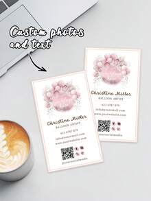 Số lượng in: 200/500/1000 chiếc. Danh thiếp thiết kế theo yêu cầu, họa tiết bóng bay màu hồng vàng, dành cho người tổ chức sự kiện, có thể tùy chỉnh ảnh và văn bản, danh thiếp chuyên nghiệp cá nhân hóa, danh thiếp nghệ thuật, danh thiếp VIP độc quyền. - A - Xem 1