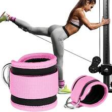 1 Pair Adjustable Ankle Strap For Gym, Suitable For Glute, Leg Extension, Exercises, Essential For Sports Fitness Training - Multicolor - View 2