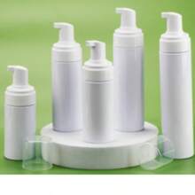 1pc Mousse Foam Bottle With Brush, White Cleansing Foam Bottle, Silicone Brush, Refillable Foam Bottle, Mousse Pump Bottle Container (100ml/150ml/200ml) - White - View 2