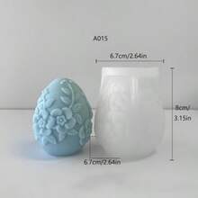 Khuôn silicon hình trứng tự làm, khuôn silicon đa năng dùng để làm sáp, thạch cao. - Trắng - Xem 5