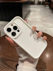 Minimalist Thick Anti-Drop White Phone Case, Compatible With IPhone 17 Pro Max/17 Pro/17 Air/17/16 Pro Max/16/16 Pro/16 Plus/16E/15/15 Plus/15 Pro/15 Pro Max/11/12/13/14 Pro Max/XS/XR/11 Pro/11 Pro Max/12 Pro/12 Pro Max/13 Pro/13 Pro Max/7 Plus/14 Pro/14 Pro Max/14 Plus/7 Plus/8 Plus/8/SE2/13 Mini/12 Mini - White - View 2