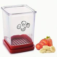 Feliator manual multifuncțional de bucătărie - tăietor de fructe și legume din oțel inoxidabil, feliator transparent de fructe, potrivit pentru bucătăria de acasă, camping în aer liber - Multicolor - Vizualizare 2