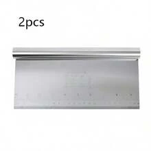 2/4件套不锈钢蛋糕切片器烘焙工具，带尺子和刮刀 - 采用加厚不锈钢制成，经久耐用，不易变形 - 适用于厨房、面包店、酒店、学校和DIY项目 - 彩色 - 查看 12