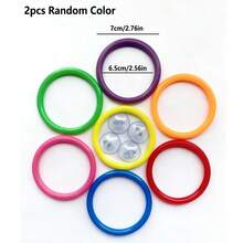 2/4pcs Colorful Betta Fish Training Rings Set, Interactive Suction Cup Training Rings For Betta Fish Tail Flaring And Gill Flaring Training, Suitable For Small Fish, Aquarium Decor. Colors Are Random. - A - View 12