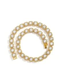 قلادة هيب هوب صخرية للرجال، مجوهرات سبيكة الزنك متعددة الطبقات، سلسلة كوبية مبالغ فيها بشكل أنيق، يمكن ارتداؤها بشكل متعدد، مناسبة للارتداء اليومي - متعدد الألوان - مشاهدة 25